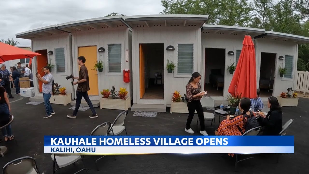 Third kauhale homeless village opens on Oahu