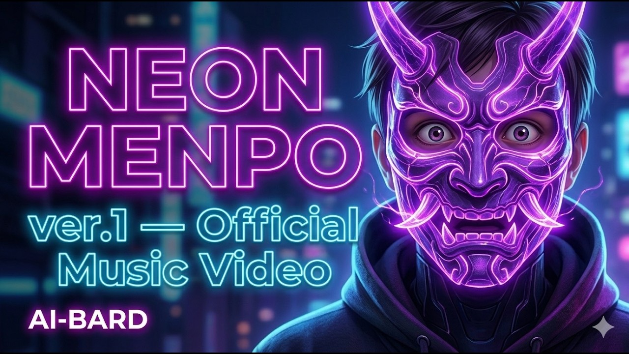 NEON MENPOO ver.1 — Official Music Video AI-BARD #musicvideo #music #aimusic #bladerunner #aivideo