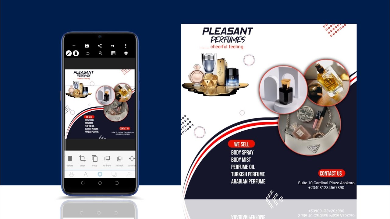 HOW TO DESIGN A PERFUME PROMOTIONAL FLYER.