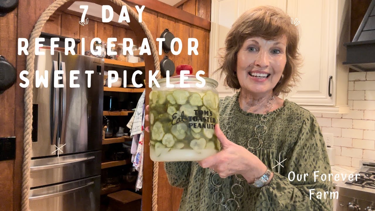 7 Day Refrigerator Sweet Pickles Seven Days Cucumbers Ready To Eat ​⁠​⁠ @ourforeverfarm