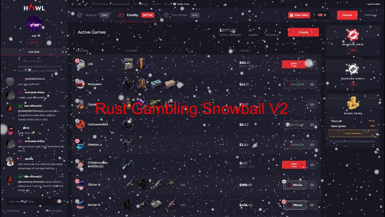 Rust Gambling Snowball V2