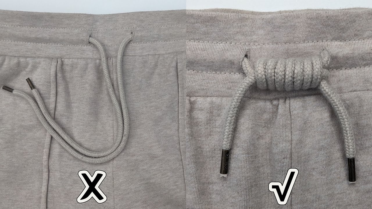 Simple and Easy Knot for Tracksuit Pants / How to Tie an adjustable knot