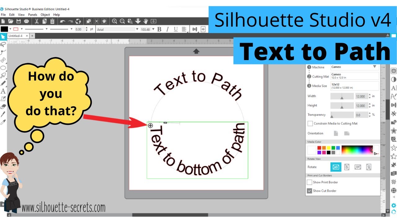 Советы по преобразованию текста в контур в Silhouette Studio v4