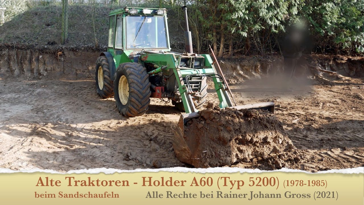 Alte Traktoren - Holder A60 (Typ 5200) (1978-1985) beim Sandschaufeln