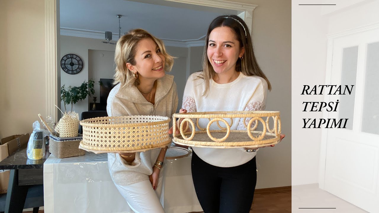 DİY ✂️ RATTAN TEPSİ YAPTIK
