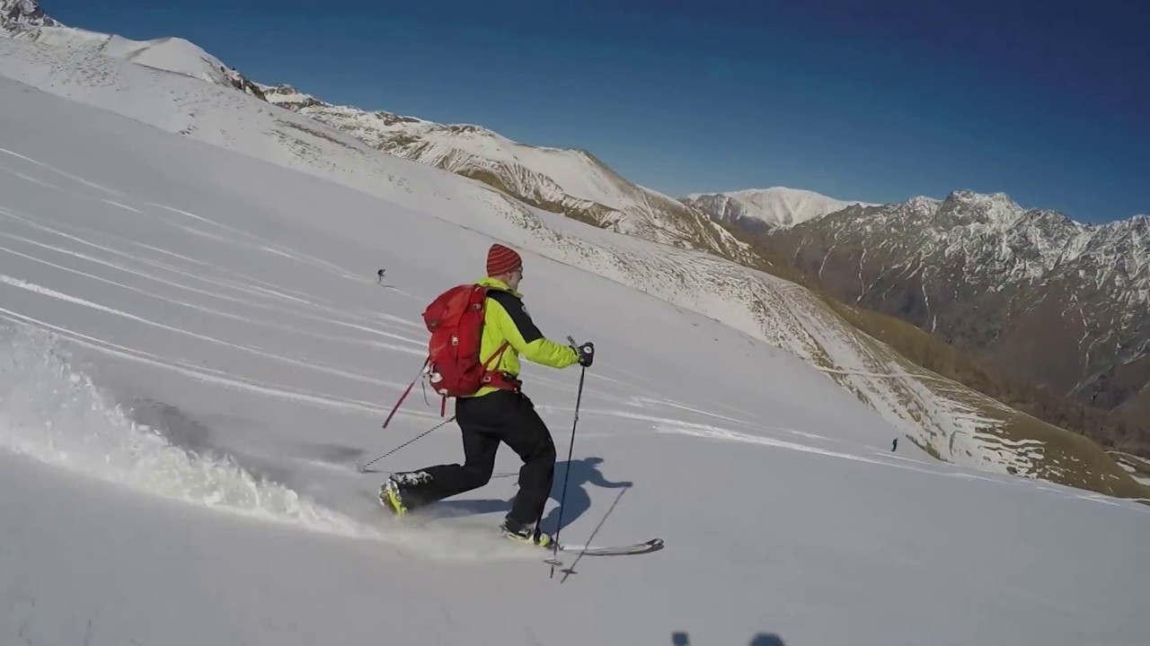Telemark from Mt.Kazbek slope