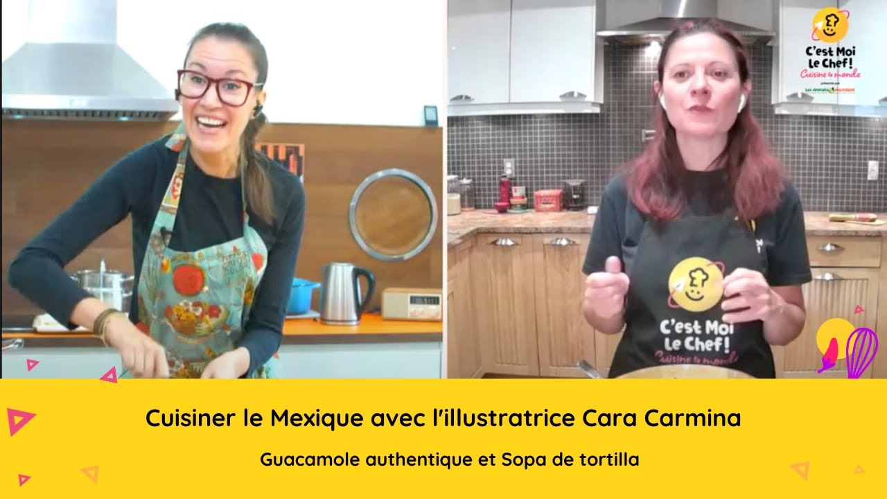Cuisiner le Mexique avec l'illustratrice Cara Carmina - Guacamole authentique et Sopa de tortilla