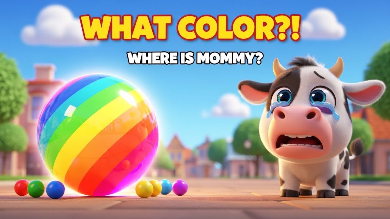 Roll the Color Treat! 🍭 + Find Mommy Cow 🐮 | Animal Sounds & Colors Song | ZizzlyZoom Cartoon