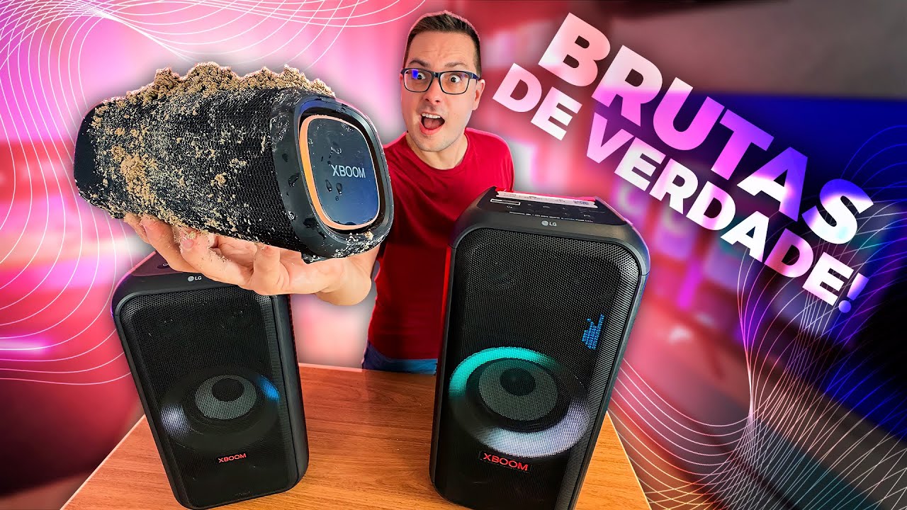 ENTERREI uma CAIXA de SOM da LG!  TESTE COMPLETO de TODA a linha XBOOM!!