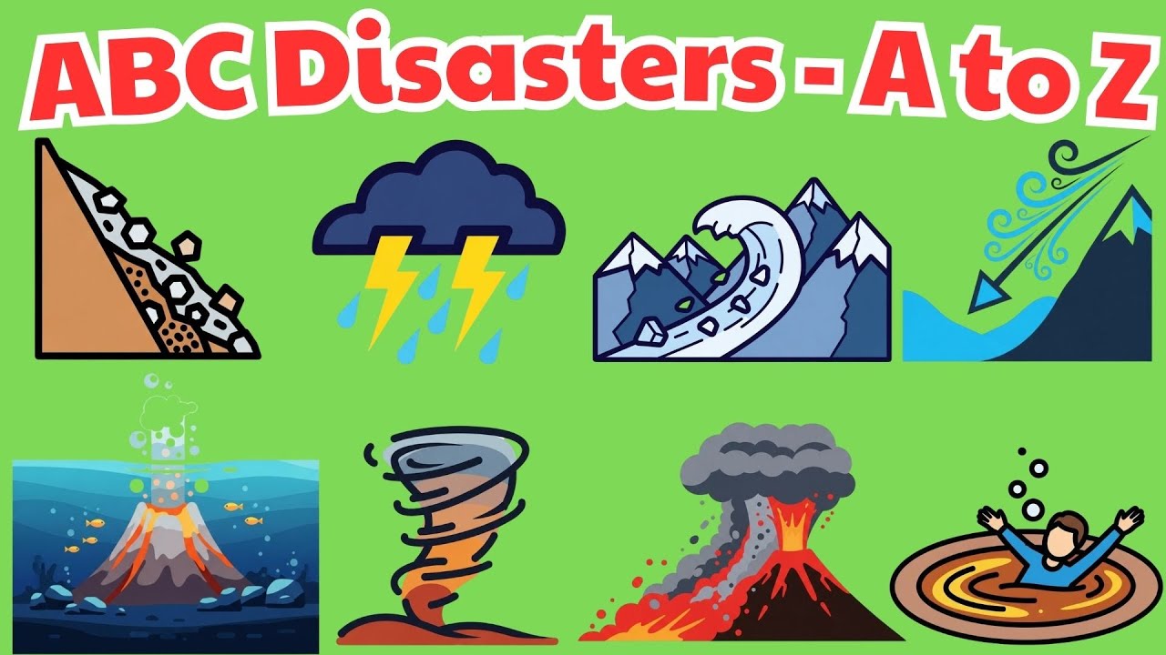 🌪️🌊 ABC Disasters Song | Real Before & After Natural Disasters | Learn & Protect the Earth 🌍🔥
