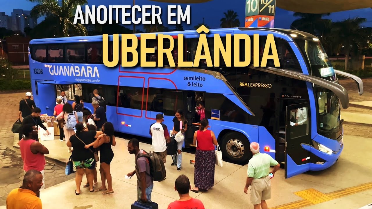 RODOVIÁRIA DE UBERLÂNDIA: MOVIMENTAÇÃO DE ÔNIBUS AO ANOITECER