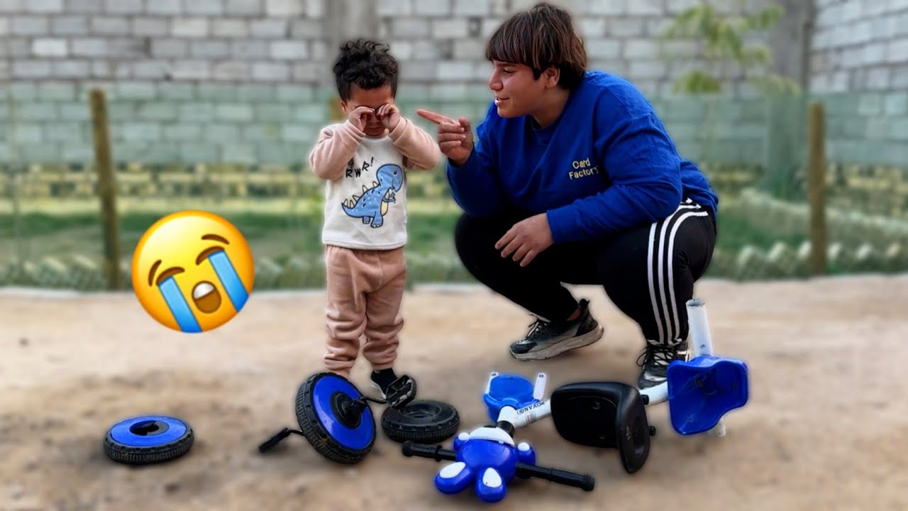 اقوى مقلب بايوني علاوي سمين كسر بايسكله تكسر! شاهدو رده فعله 😂🤬