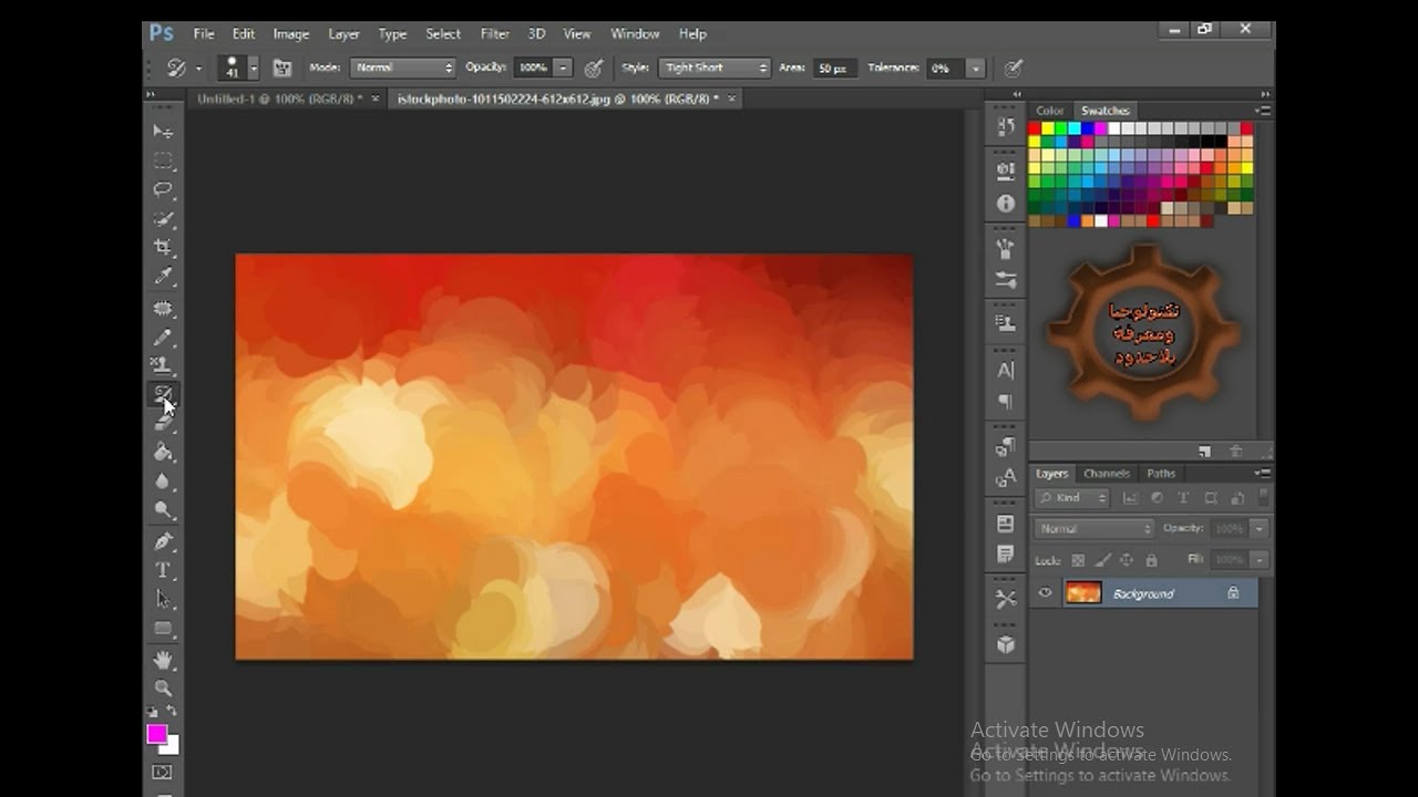 دورة الفوتوشوب الحلقة 11 ادوات الختم واداة الممحاه او الاستيكة واداة history brush tool