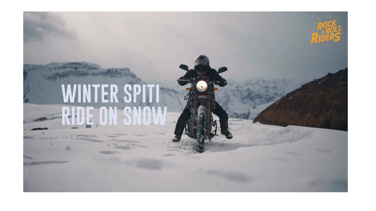 Winter Spiti Motorcycle Ride On Snow
