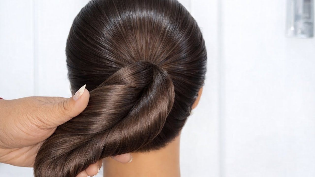 How To Voluminous Bun Tutorial || Easy Twisted Bun Hairstyle || Perfect For Party & Weeding