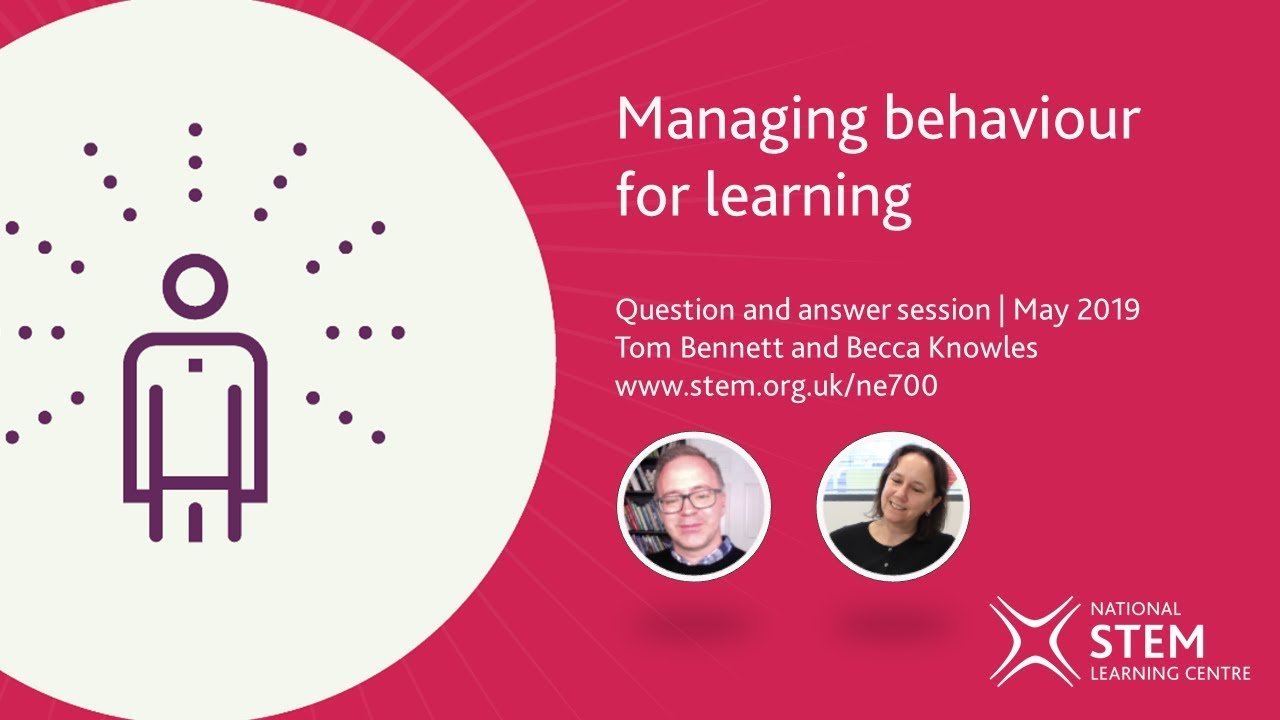 Managing behaviour for learning Q&A 1 (with Tom Bennett) | May 2019 | Online CPD