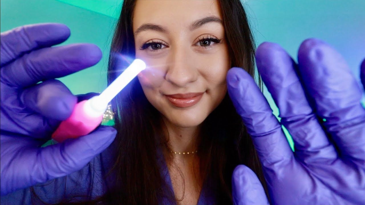 ASMR Relaxing Face Exam & Skin Assessment | Up Close Face Touching, Face Measuring & Skincare