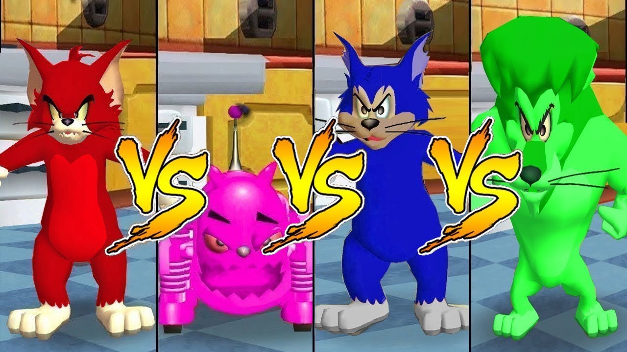 Tom and Jerry in War of the Whiskers Lion Vs Butch Vs Robot Cat Vs Tom (Master Difficulty)