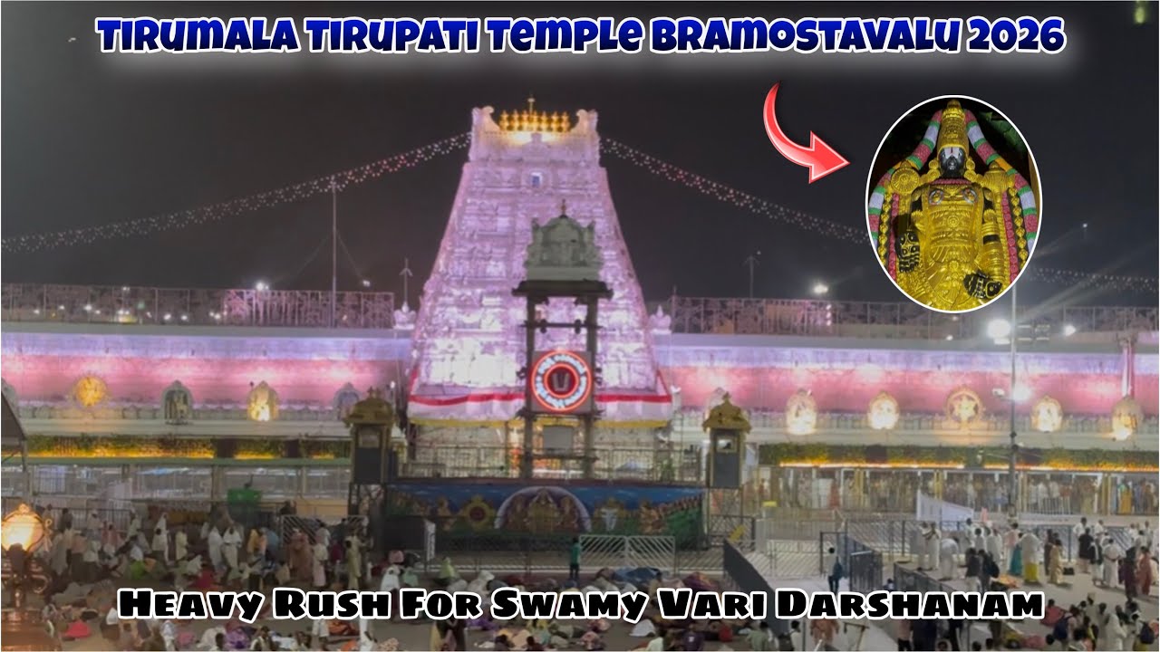 Tirumala Tirupati Brahmotsavalu 2026 | Full Crowd for Darshanam | Special Pooja & Offerings
