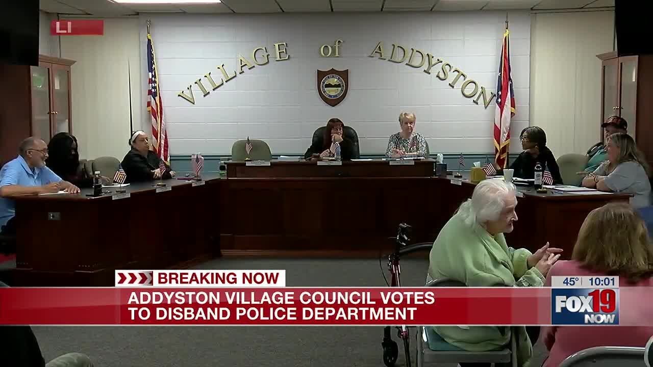 Addyston Village Council votes to disband police department