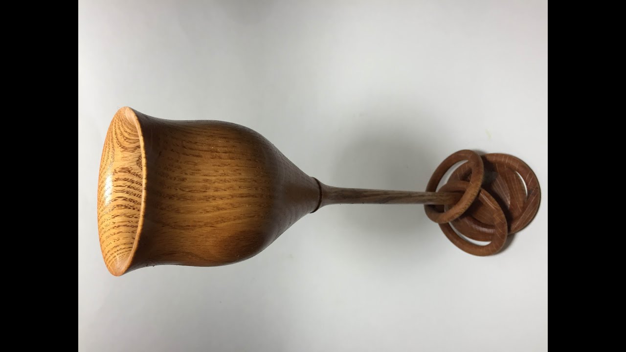 woodturning # 24 three captured ring goblet