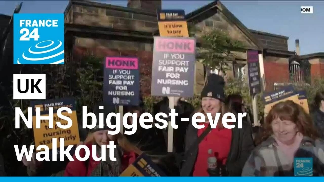 UK NHS biggest-ever walkout: Nurses, ambulance crews strike, straining health system &bull; FRANCE 24