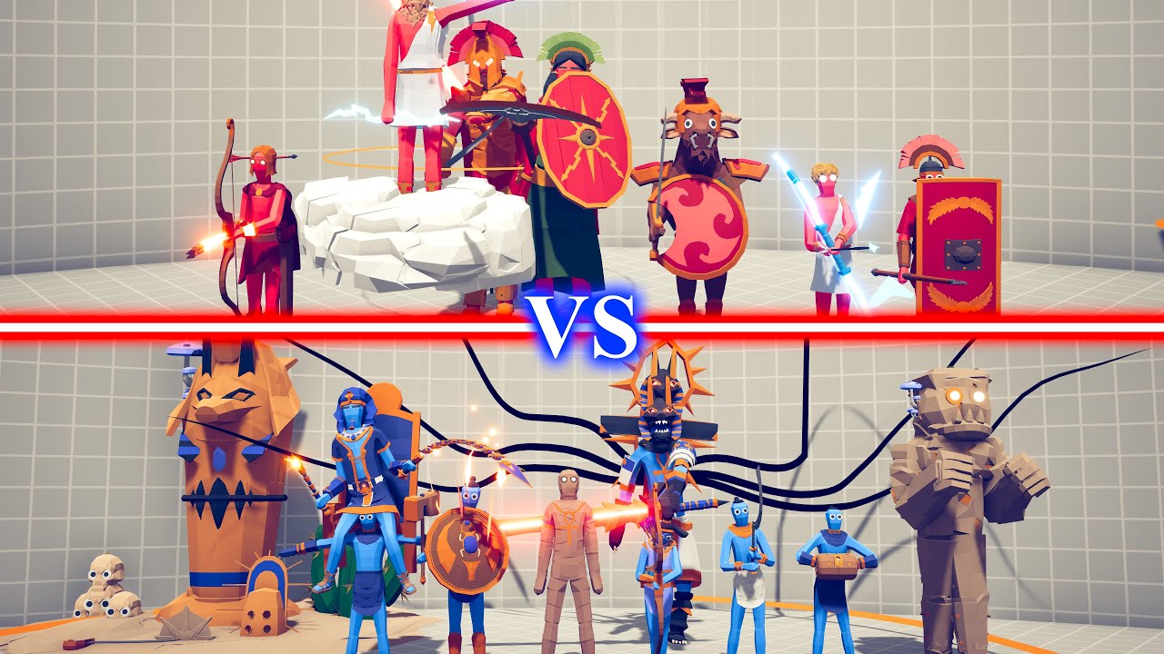ANCIENT DLC Team vs EGYPT DLC Team - Totally Accurate Battle Simulator TABS