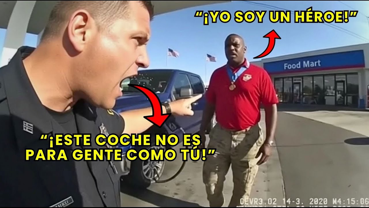 Veterano marine negro detenido en gasolinera