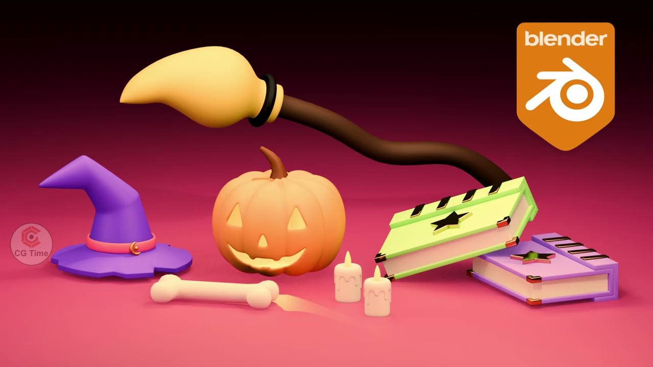 Speed Modeling a Halloween 3D Props in Blender | Timelapse