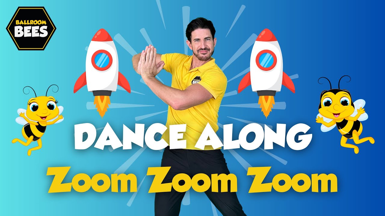 ZOOM, ZOOM, ZOOM, WE'RE GOING TO THE MOON by Kiboomers | High Energy Dance Along @ballroombees