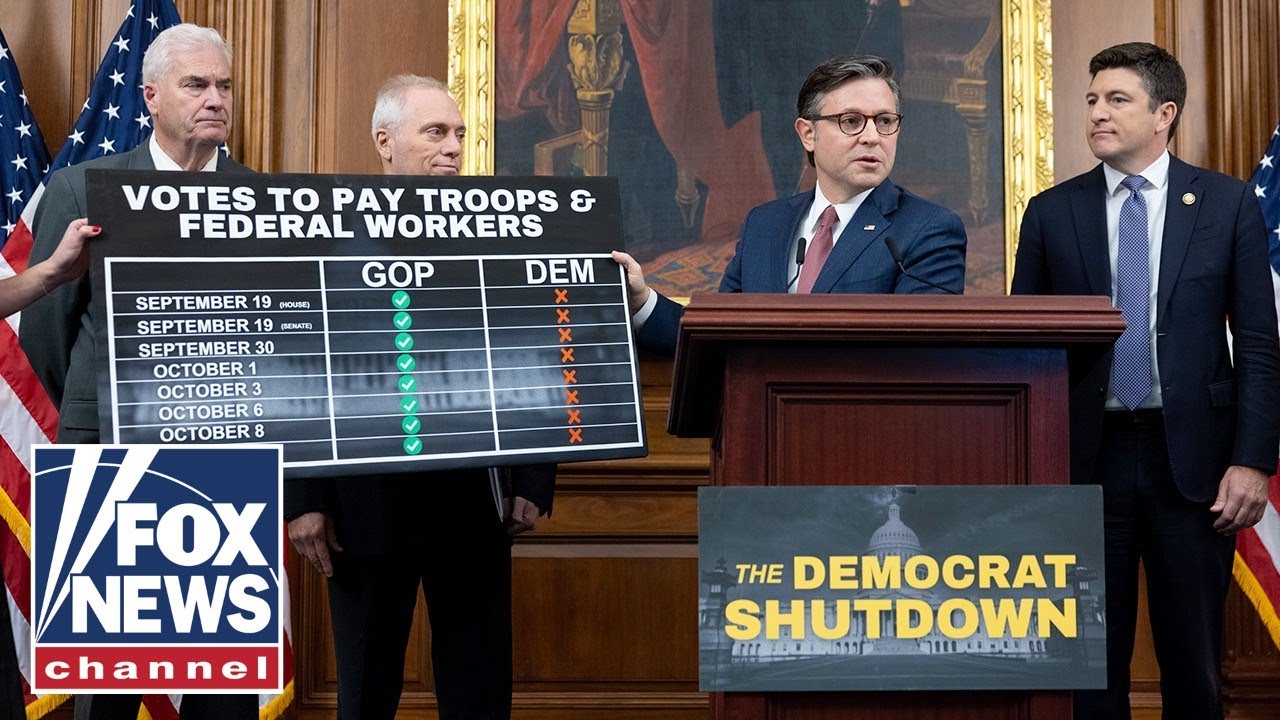 Speaker Johnson updates Democrat shutdown after Trump's 'historic' Knesset speech