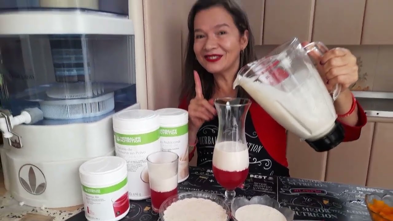 Postre Arcoiris Proteínico de Herbalife