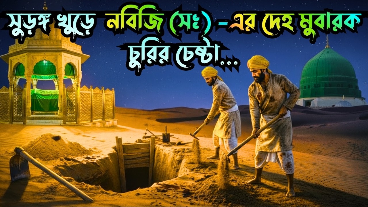 সুরঙ্গ খুড়ে রাসূল (সঃ)- এর দেহ মোবারক চুরির ষড়যন্ত্র | Nobir Lash Churi | Islamic Story