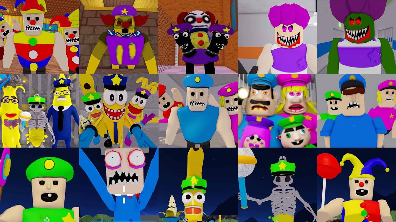 SPEED Run in 5 Scary Obby from RONY POLICE FAMILY, Police Family, BUFF POLICE FAMILY | RODENTIST