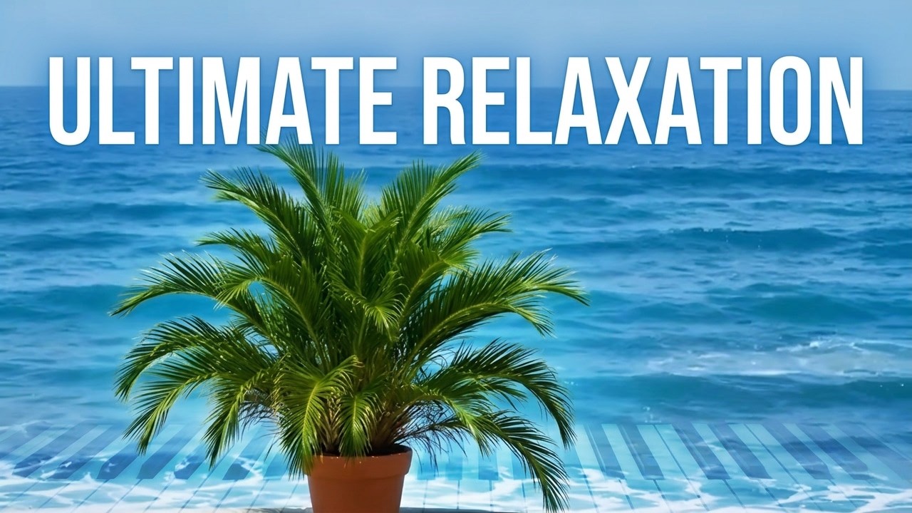 Beautiful Ocean View & Soft Piano Music with Ocean Waves 🎹