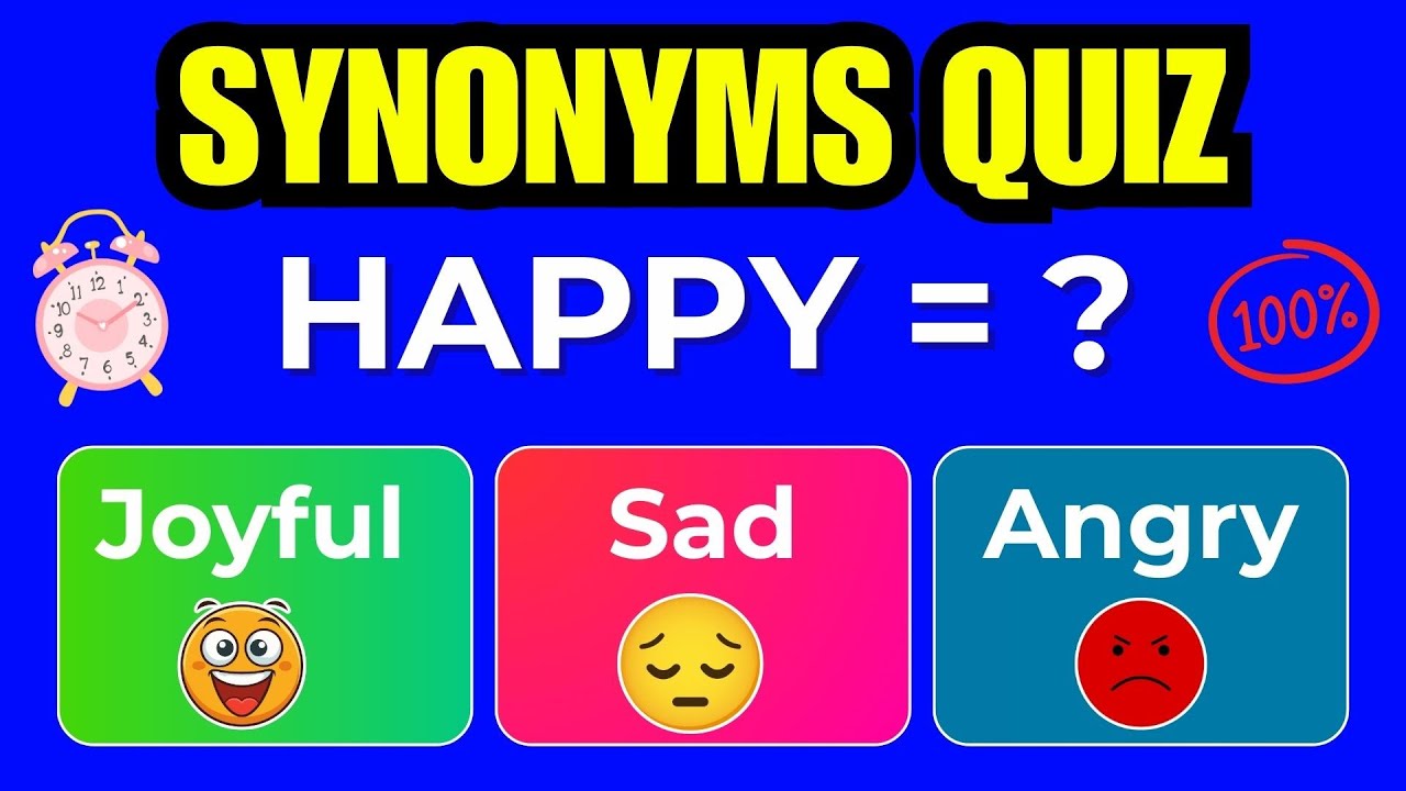 Can You Find the Correct Synonym? English Quiz