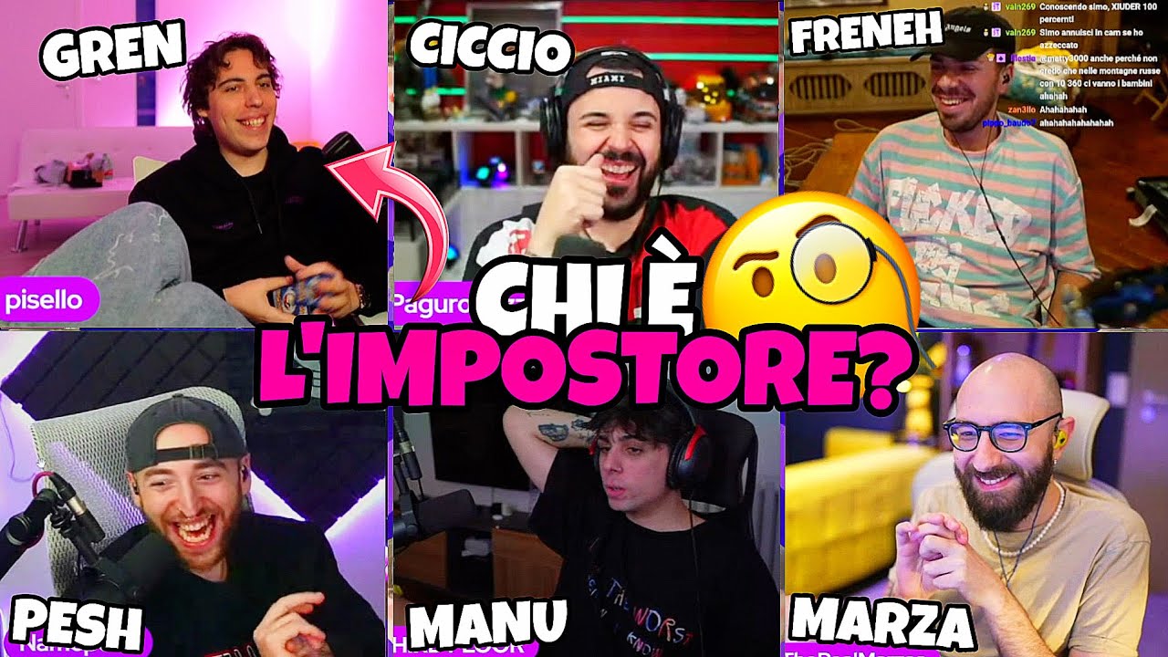 CHI È L'IMPOSTORE??🧐🎪 con Marza, CiccioGamer89, Manuuxo, Freneh e Pesh