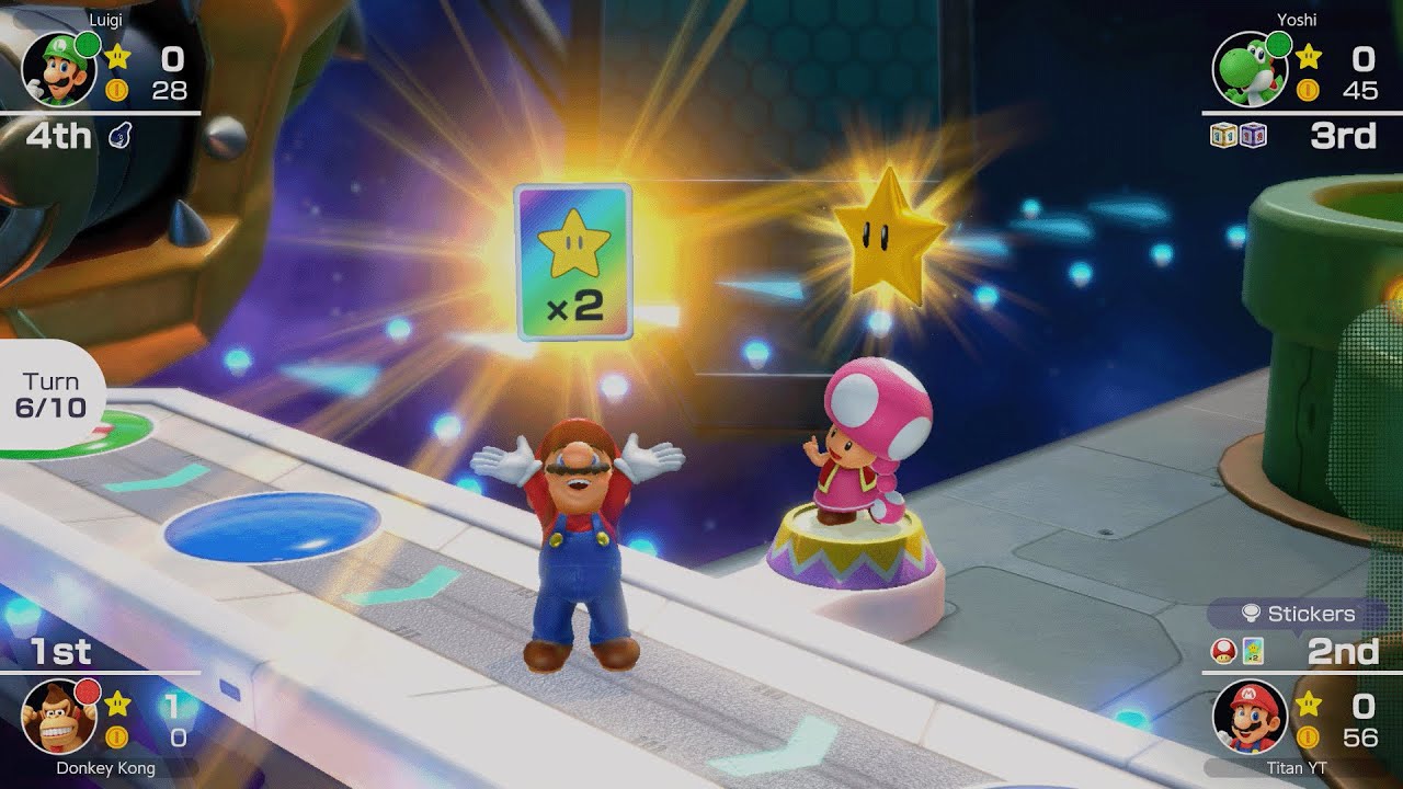 Mario Party Superstars Mario, Luigi, Yoshi, Donkey Kong Space Land Master Difficulty