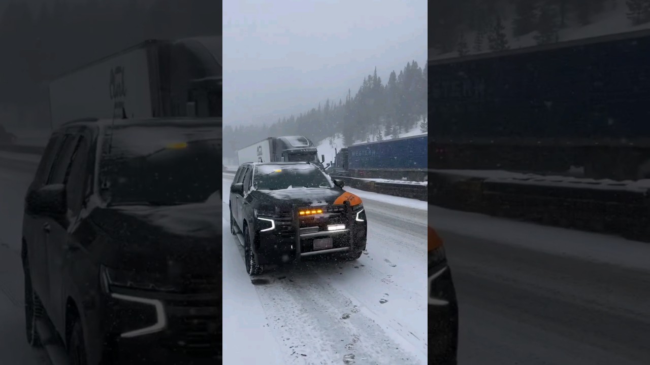 📍 Vail Pass. Slow down! #I70 #colorado #snowing #vailpass #vailmountain Credit: @mountainrecovery