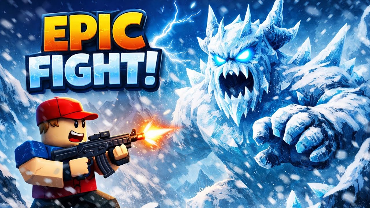 Roblox Hero vs Ice Giant – The Ultimate Frozen Battle!