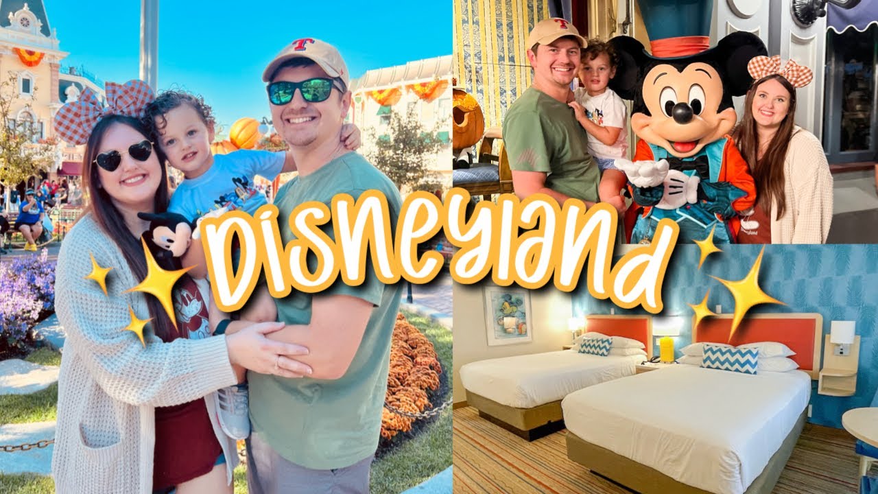 Disneyland Vlog ✨ TRAVEL DAY & A Magical First Visit! + Howard Johnson Room Tour | Britt + Jared