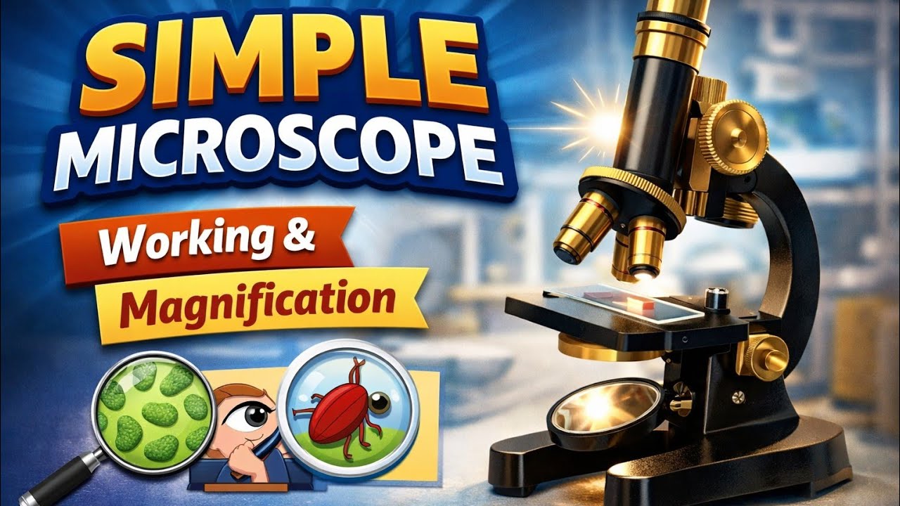 Simple microscope class 12th || working and magnification|| 