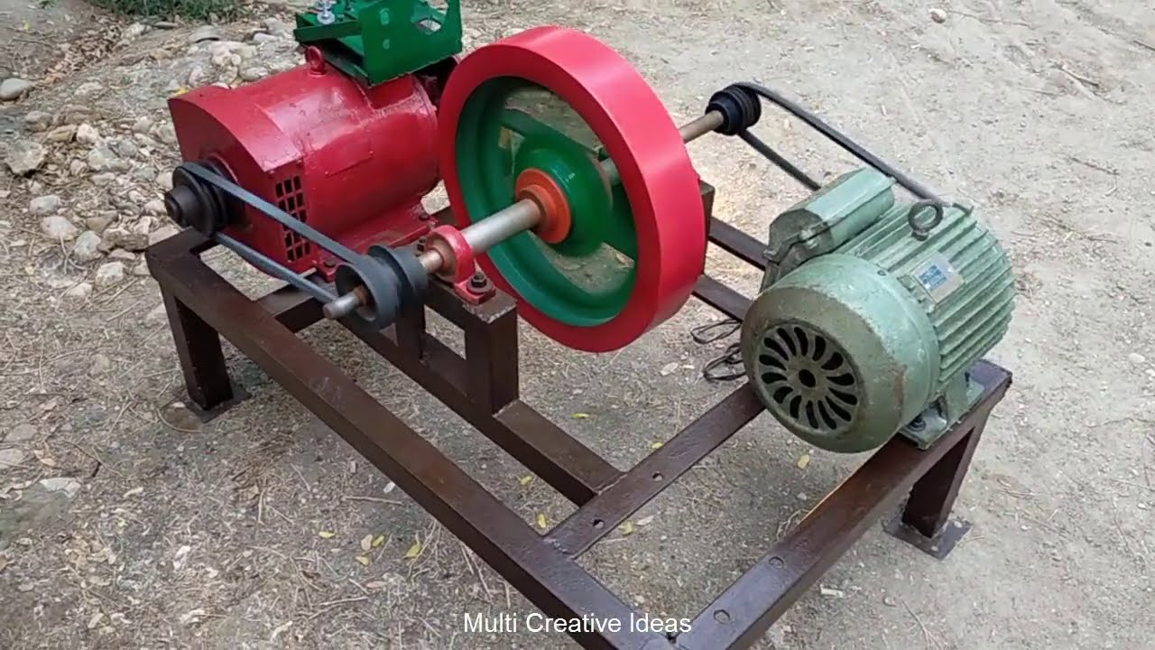 How to Make Free Electricity Generator  at home 5kw 230v  Motor Flywheel Free Electricity Generator
