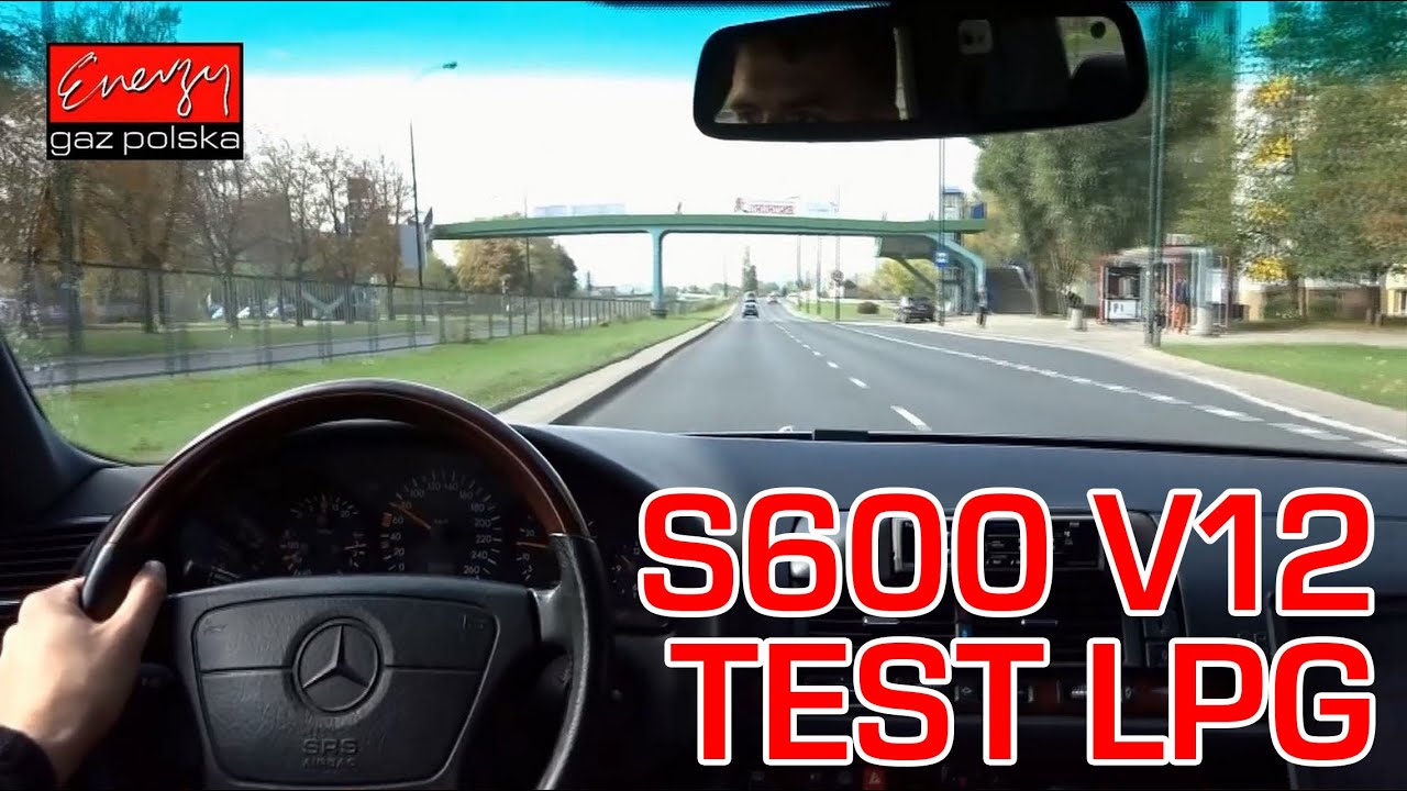 Jazda pr&oacute;bna testowa: Test LPG Mercedes S600 z 6.0 V12 408KM 1994r w Energy Gaz Polska na gaz KME