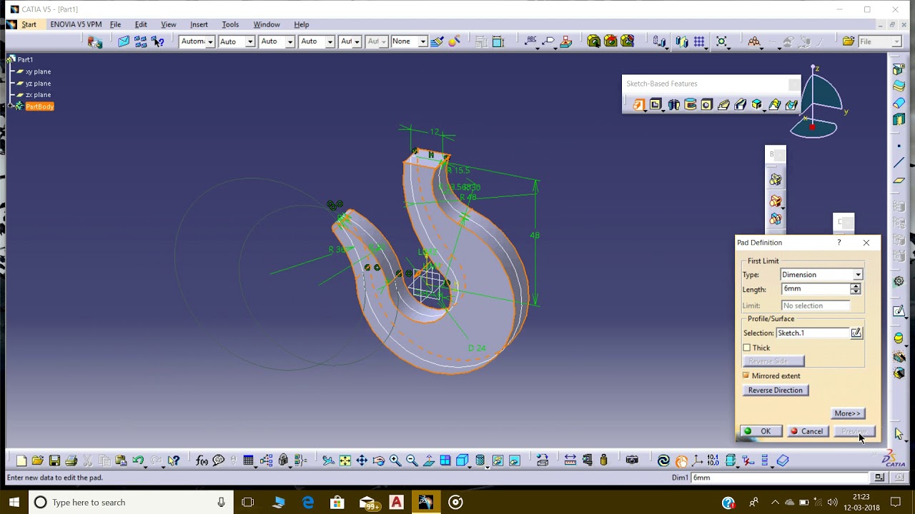 HOOK DESIGN USING CATIA V5