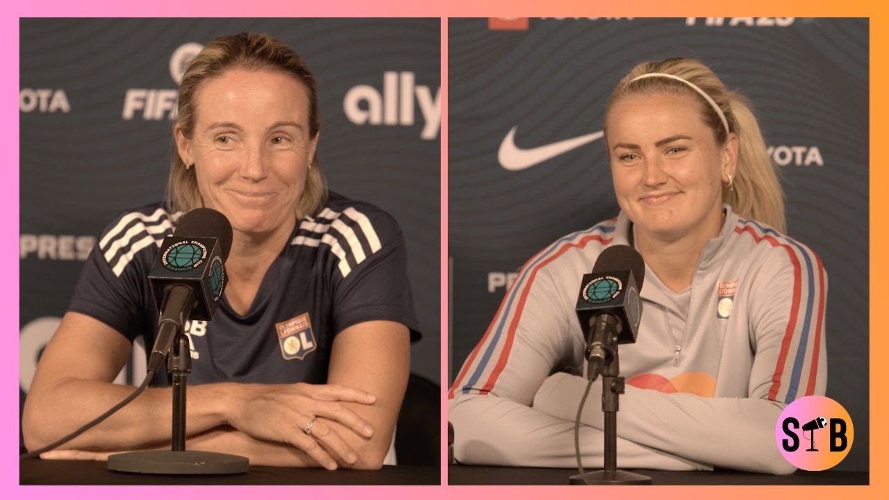 Lindsay Horan/Sonia Bompastor [Lyon] Pre-match Press Conference #WICC2022