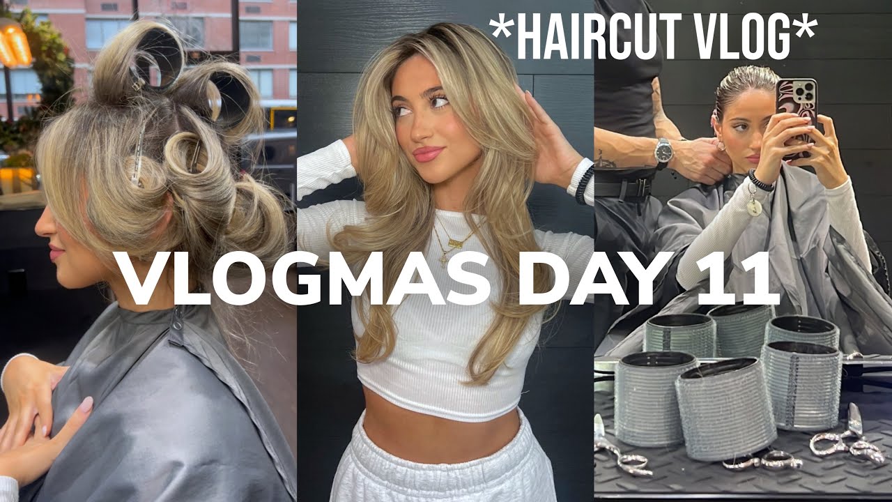 VLOGMAS DAY 11: getting a haircut in nyc ! *LAYERS + BANGS*