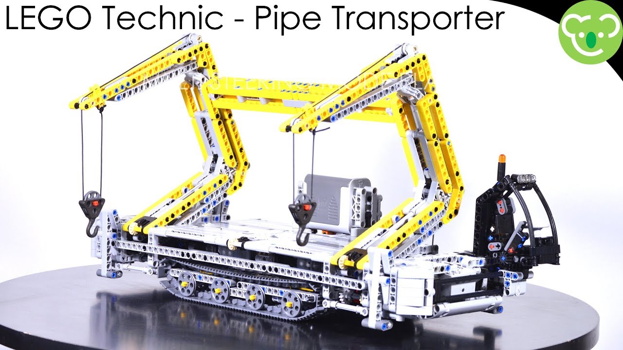 Dual Crane Pipe Transporter Prototype - MOC LEGO Technic with SBrick