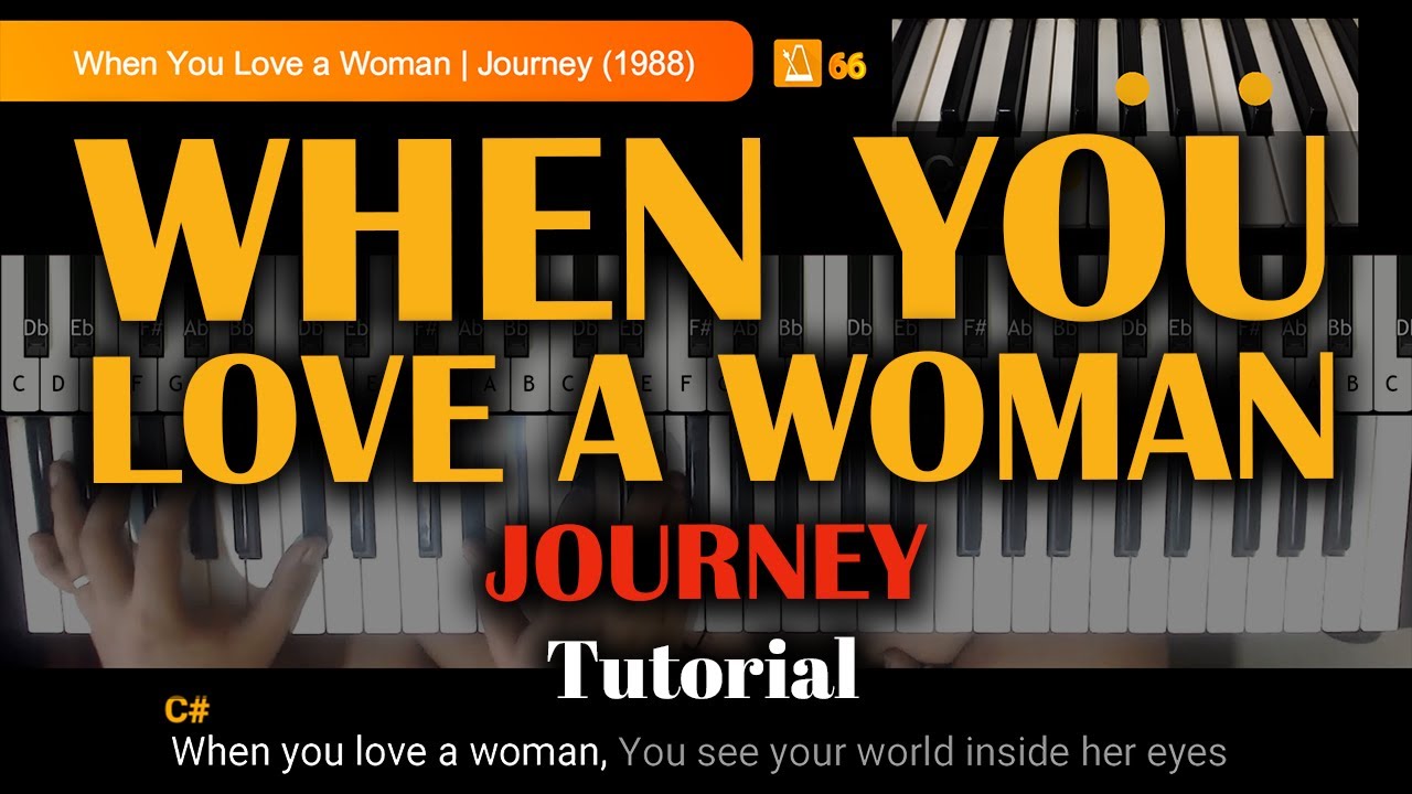 When You Love a Woman | Journey | How to Play Piano/Keyboards with Lyrics and Chords Tutorial