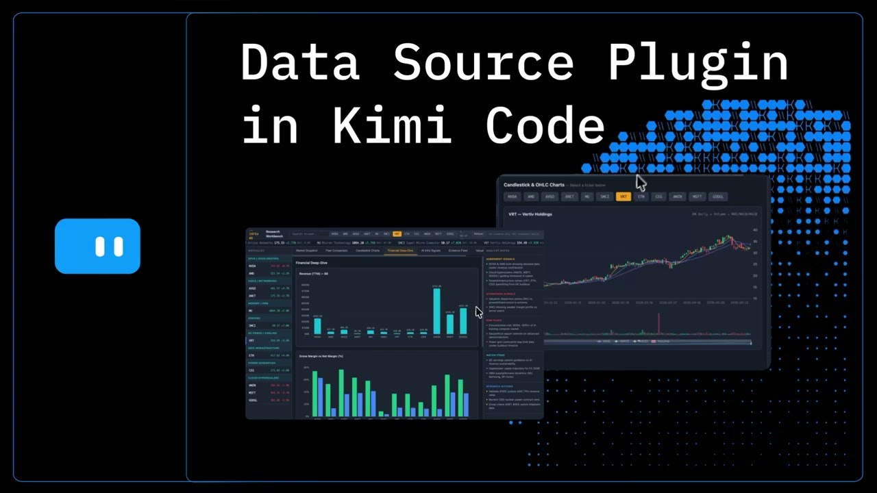 Kimi Code now has an official data source plugin. 📊
